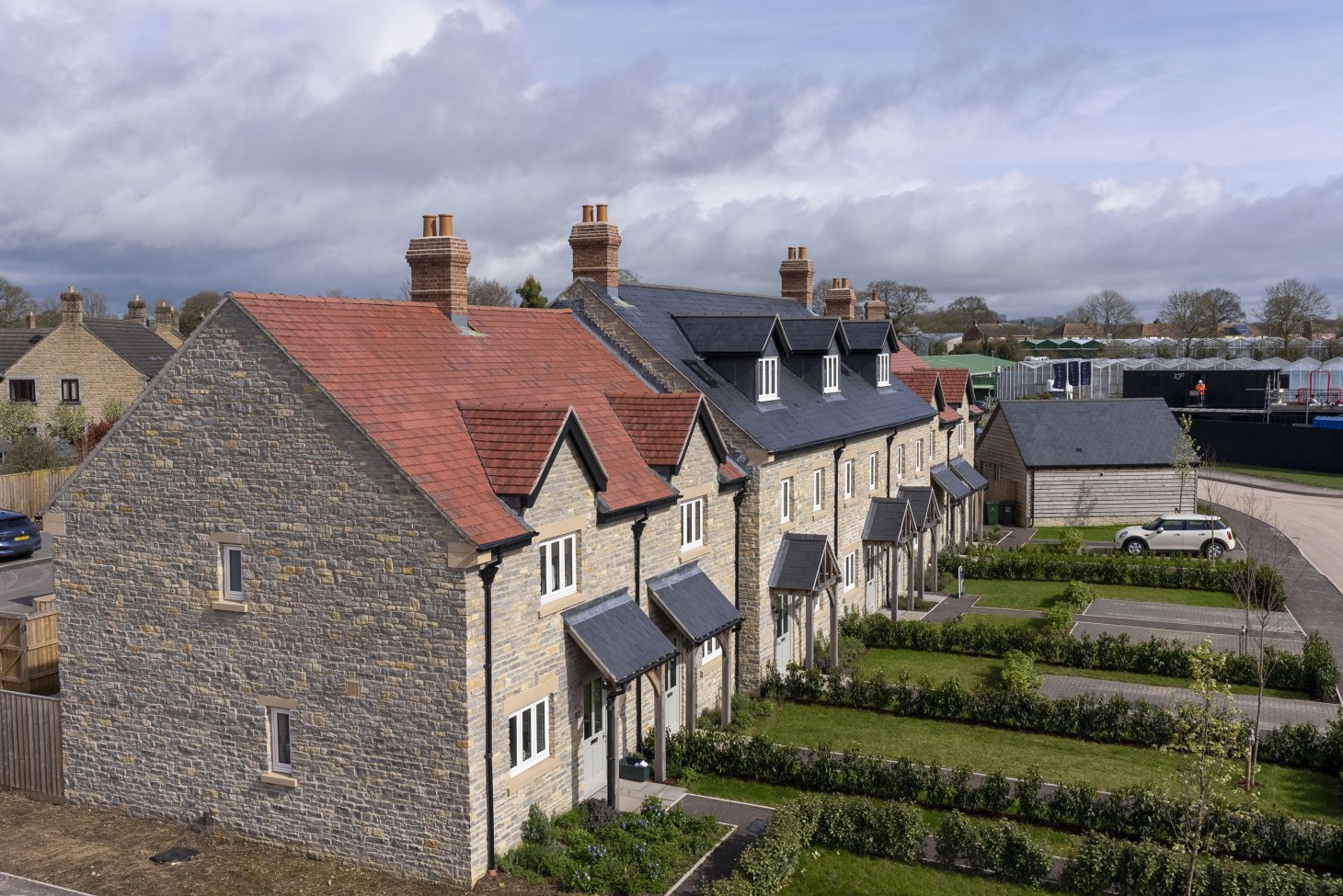 newly built houses